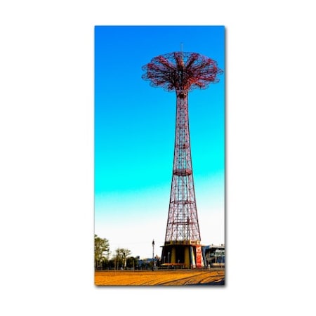 TRADEMARK FINE ART CATeyes 'Coney Island Parachute Jump' Canvas Art, 16x32 MZ0389-C1632GG